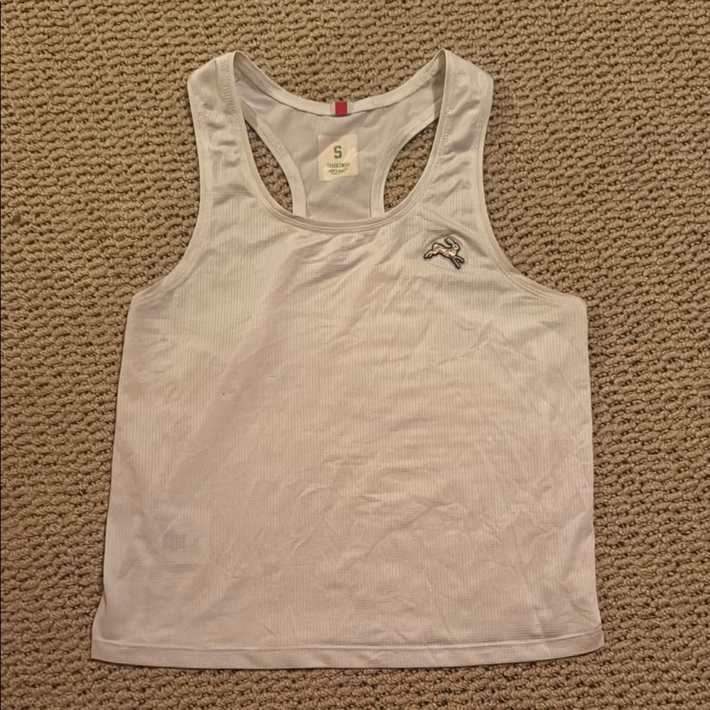 Tracksmith White Fitted Sleeveless Tank Top